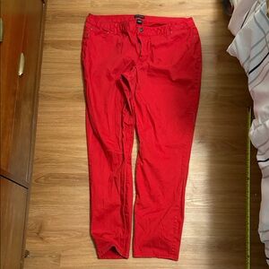 Ashley Stewart Bold Red Chinos